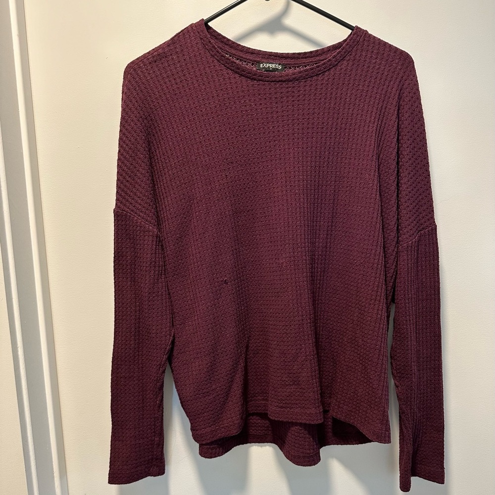Express waffle knit longsleeve